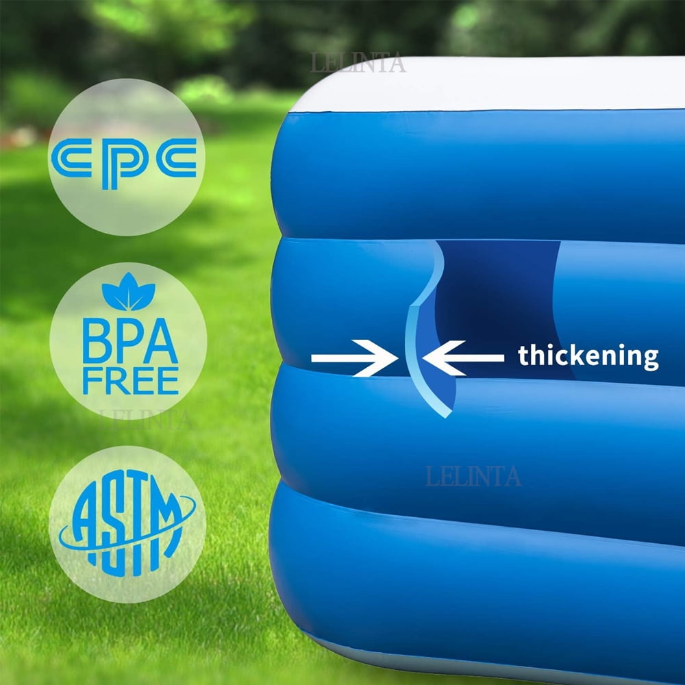 Lelinta Kiddie Pool Rectangle 27.55” 27.55” Swimming Pools