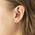 thumbnail image 3 of 14K Real Yellow Gold Dainty 10mm Endless Hoop Earring Set, 10mm, 3 of 8