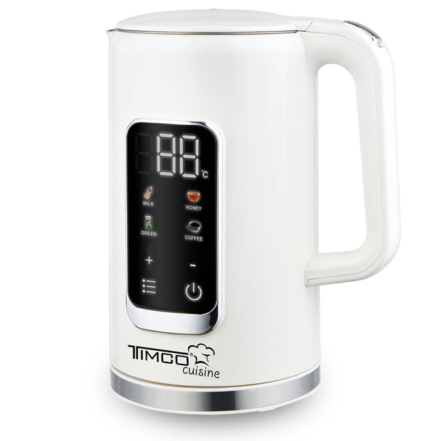 Tetera Eléctrica + Pantalla Digital + Blanco + Capacidad 1.700 ml