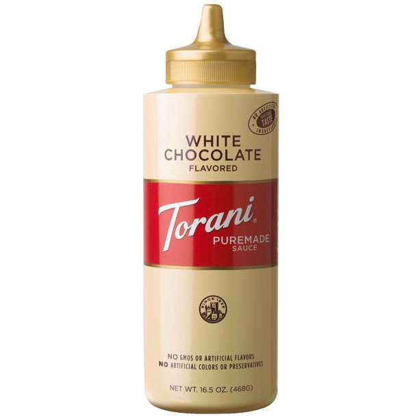 Torani Puremade White Chocolate Dessert Sauce, 16.5 oz Bottle Walmart