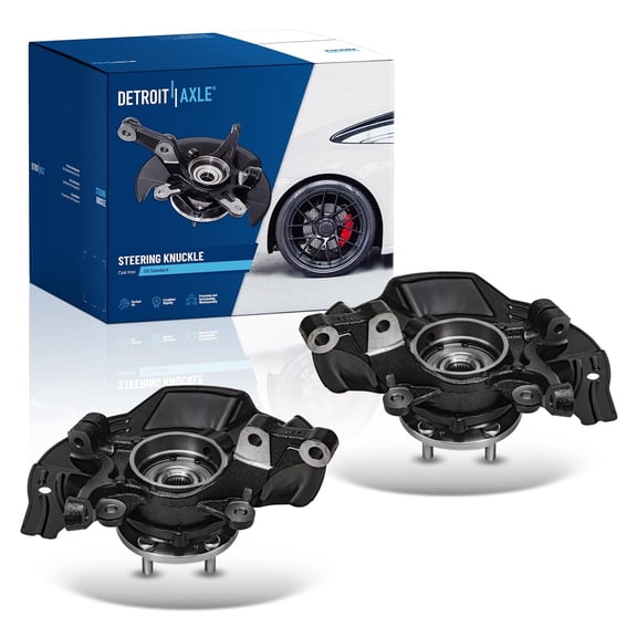 Detroit Axle - 2.4L Front 2pc Steering Knuckles for 2011 Kia Optima, 2 Steering Knuckles & Wheel Bearing Hubs Assembly Replacement