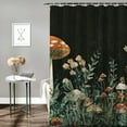 thumbnail image 2 of Autua Mushroom Flowers Forest Bathroom Décor Set with Hooks 69"x72, 2 of 7