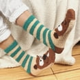 thumbnail image 4 of BambooMN Beaver Socks for Women, Fuzzy Cozy Animal Crew Socks, Warm Gifts, 2 Pairs, 4 of 5