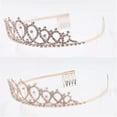 thumbnail image 4 of Diadema con diamantes de imitación brillantes Inteprter con correa para el hombro portátil Oro rosa, 4 of 6