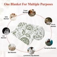 thumbnail image 6 of Boho Sage Green Floral Throw Blanket, Flannel Fleece Blanket with Striped Design for Couch, Vintage Farmhouse Paisley Plant Soft Breathable All Season Plush Blankets for Sofa Office Travel 40"x50", 6 of 9