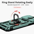 thumbnail image 5 of for iPhone 8 Plus / 7 Plus Case Heavy Duty Military Grade Protection,Camera Lens Slide Protection & 360°Rotate Magnetic Car Mount Holder Kickstand Rugged Shockproof Drop Hard Shell,Darkgreen, 5 of 8