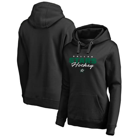 Lamps Plus Dallas Dallas Stars Fanatics Branded Women's Iconic Collection Script Assist Plus Size Pullover Hoodie - Black ()
