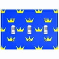 thumbnail image 1 of Metal Light Switch Plate Cover King Queen Crown Blue Yellow KIN010, 1 of 13