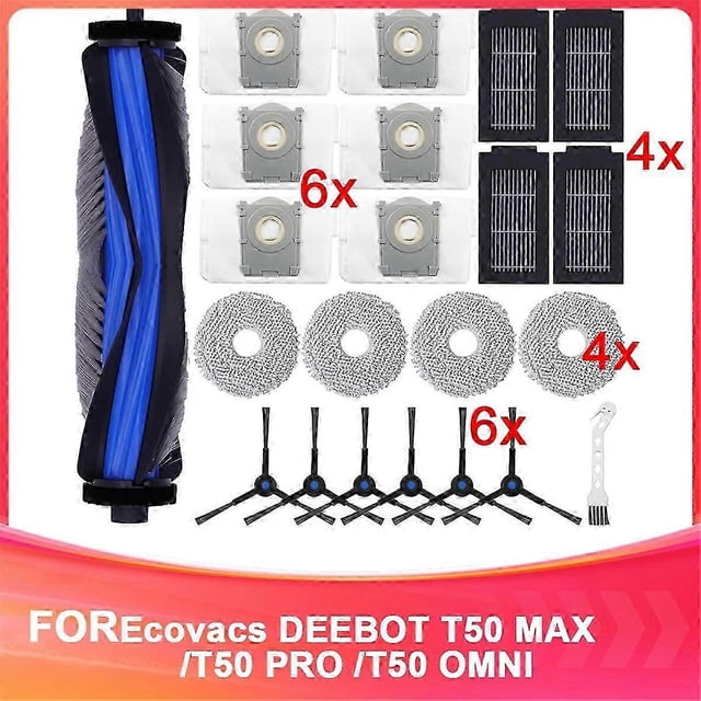 Accessories Kits for Ecovacs Deebot T50 Max /T50 Pro /T50 Omni /T50 Pro Omni /T50 Max Pro Vacuum Cle