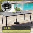 thumbnail image 3 of Crestlive Products Outdoor Dining Furniture Rectangular Dining Table with Umbrella Hole Grey - 70.87 inches long, 3 of 4