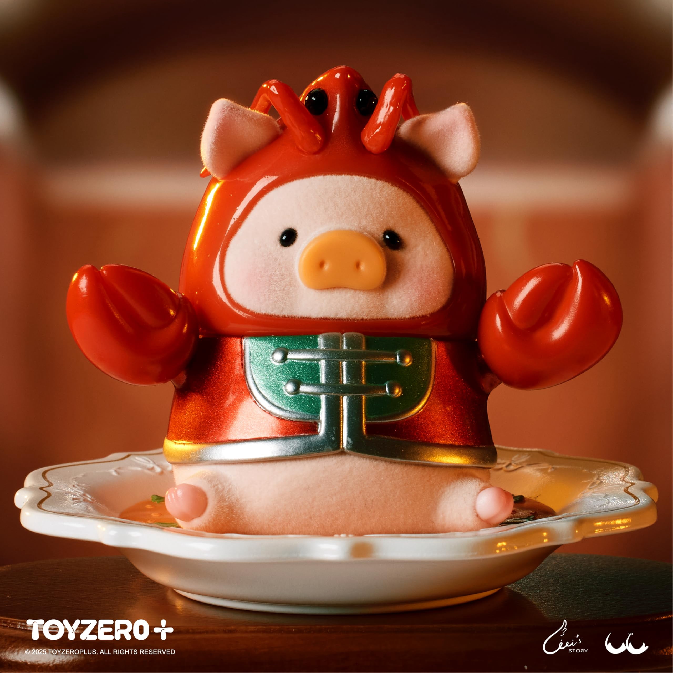 TOYZERO + Lulu The Piggy Blind Box Figures - 8PCS Pigchelin Restaurant Series Blind Boxes Mystery Box Cute Animal Figurines Collectible Toys Home Desk Decorations Holiday Birthday Gifts, Whole Set
