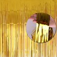 thumbnail image 3 of Bohash Backdrop Plastic Gold Curtain, 3 Piece, 3 of 7