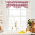 thumbnail image 4 of Pink and White Abstract Tie Up Valances Curtain, Adjustable Kitchen Mottled Oil Painting Texture Modern Valances for Windows Decor, Rod Pocket Short Curtains Set for Bedroom/Bathroom, 42"x18", 4 of 9