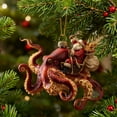 thumbnail image 3 of hengsof 8-Arm Octopus Sea-Themed Christmas Ornaments Hanging Drop Decor for Tree Branches Home Nautical Festive Displays Perfect for Christmas, 3 of 5