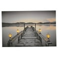 thumbnail image 2 of Three Star Import & Export KL708 24 x 16 in. Light Up View of Town From Deck Wall Art, 2 of 2