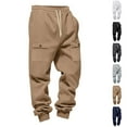thumbnail image 7 of Chiccall Mens Fleece Sweatpants Cargo Pants Solid Athletic Workout Running Joggers with Pockets, 7 of 7