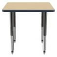 thumbnail image 5 of ECR4Kids 30in x 30in Square Premium Thermo-Fused Adjustable Activity Table Maple/Navy/Black - Super Leg, 5 of 8