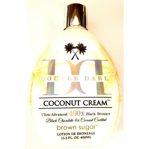 Brown Sugar Double Dark Coconut Cream 400X Black Bronzer Tanning Bed Lotion