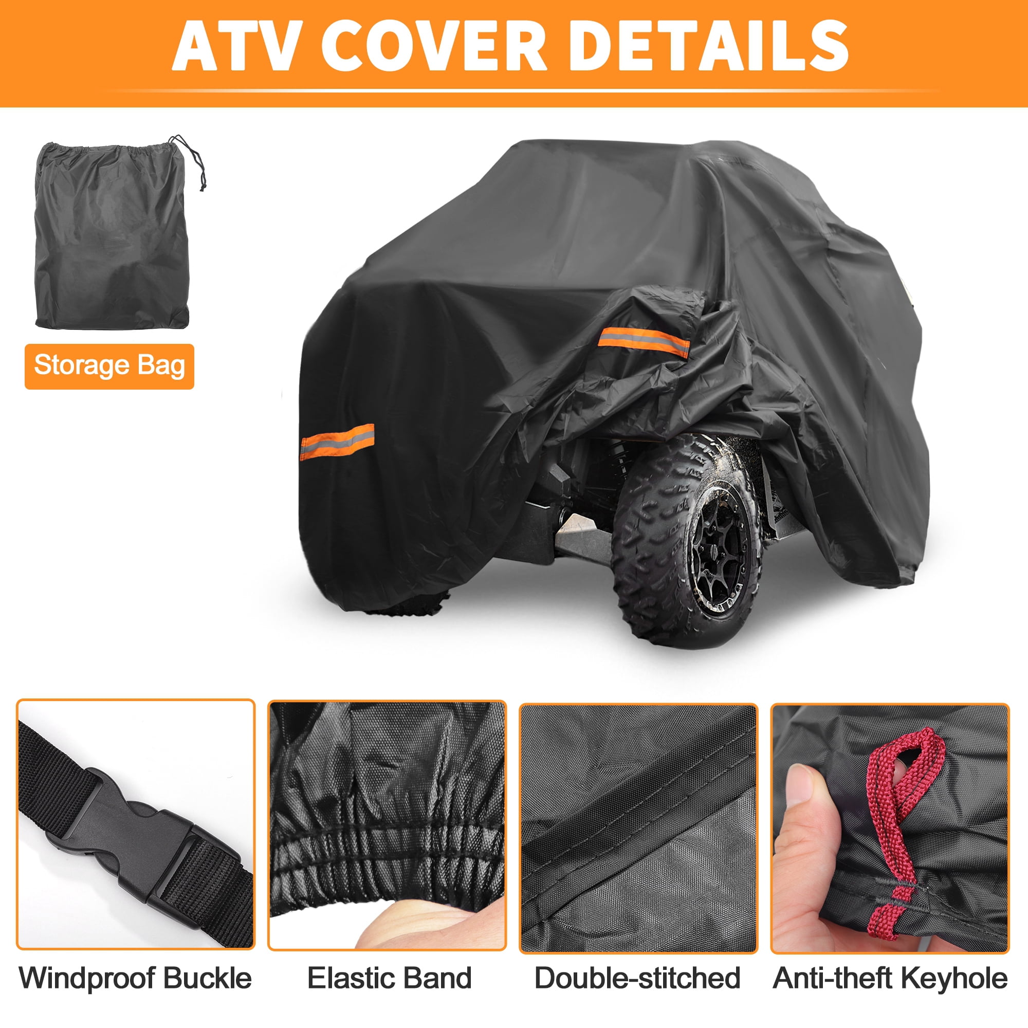 Unique Bargains ATV Cover for Kawasaki Brute Force 750 Waterproof Quad Cover