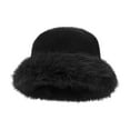 thumbnail image 3 of yuksok Winter Bucket Hat Cute Cossack Hat Russian Hat for Motorcycle Hiking Cycling black, 3 of 9