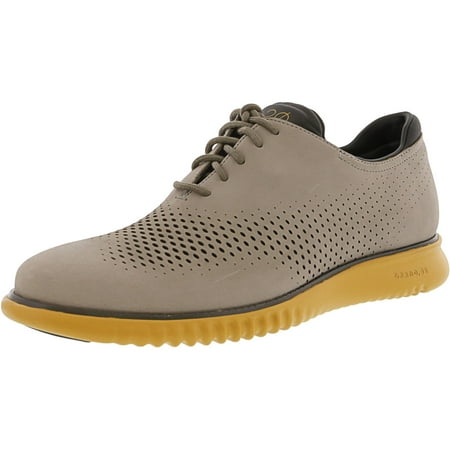 Cole Haan Men's 2 Zerogrand Laser Wing Nubuck Rock Ridge / Spruce Yellow Ankle-High Fabric Oxford - (Best Casual Shoes For Men In India)
