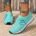 thumbnail image 6 of HTHLVMD Lace Up Walking Shoes, Barefoot Shoes Women Slip on Sneakers Walking Tennis Running Minimalist Shoes Fashion Wide Toe Casual Comfortable Summer Ladies Loafer, Blue 8, 6 of 9