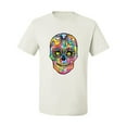 thumbnail image 2 of Wild Bobby Dean Russo Colorful Sugar Skull Streetwear Men Graphic Tee, White, 4X-Large, 2 of 5