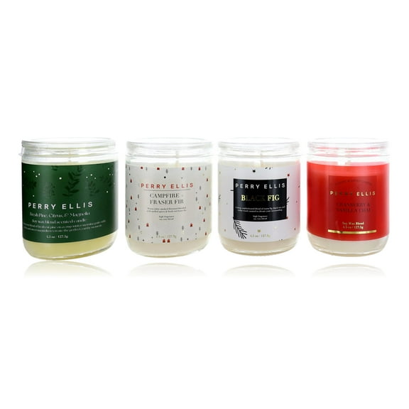 Perry Ellis Joy Coffret by Perry Ellis, 4 Piece Variety Candle Set - Set