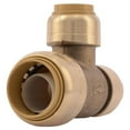 thumbnail image 2 of SharkBite Push to Connect 3/4 in. Push x 1/2 in. Dia. Push Brass Reducing Tee, 2 of 3