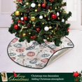 thumbnail image 5 of Coolnut Scarecrow Pumpkin Autumn Christmas Tree Mats Waterproof Tree Skirt, Xmas Tree Stand Tray Mat Floor Protector Pad for Holiday Party Decoration, 28.3", 5 of 6