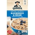 Quaker Instant Oatmeal, Blueberries & Cream, 8.4 oz