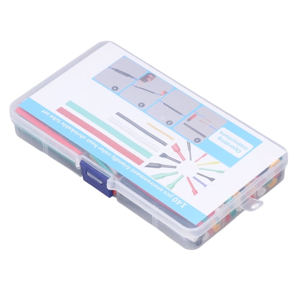 Kit De Tubos Termorretráctiles, Surtido De Envolturas De Alambre, 140 Piezas Para Protección Mecánica Para Codificación De Colores