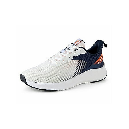 

Rockomi Men s Breathable Running Shoe Walking Durable Color Stitching Outdoor Lace Up Sneakers