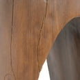 thumbnail image 6 of Christopher Knight Home 26.5" Natural Wood Grain Round Hollow MGO Outdoor Side Table with Wide Base, Antique Brown, 6 of 9