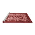 thumbnail image 2 of Ahgly Company Machine Washable Indoor Square Abstract Red Modern Area Rugs, 5' Square, 2 of 4