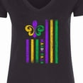 thumbnail image 4 of Inktastic Mardi Gras Flag Women's V-Neck T-Shirt, 4 of 5