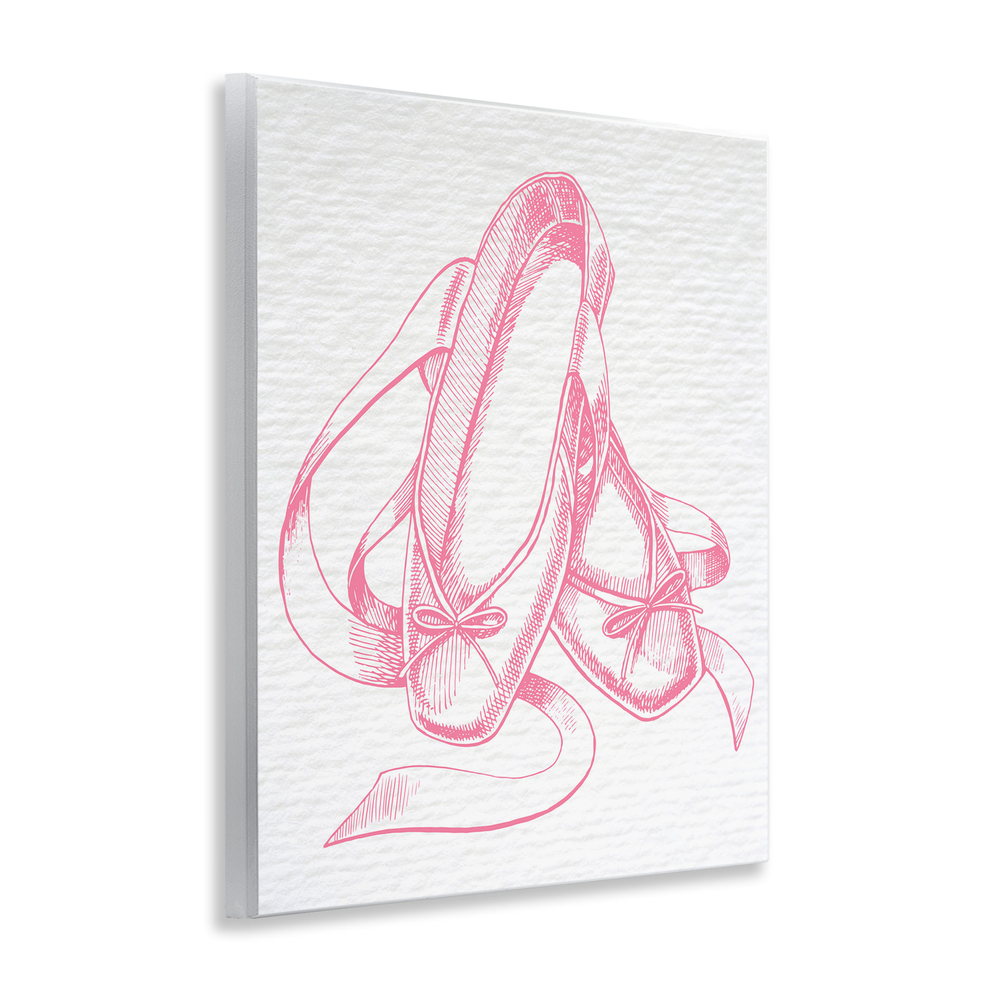 Stupell Industries Pink Ballet Slippers Sports Painting Unframed Art Print Wall Art, 11 x 14
