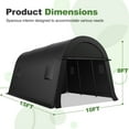 thumbnail image 3 of HOTEEL 10×15 ft Heavy Duty Carport Outdoor Metal Car Tent with Metal Frame and Round Roof, Anti-Snow Portable Garage Storage Shelter for Automobiles,Trucks and Boats, 3 of 13