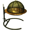 Suspended Recycled Copper Fire Pit With Safety Screen, 30"