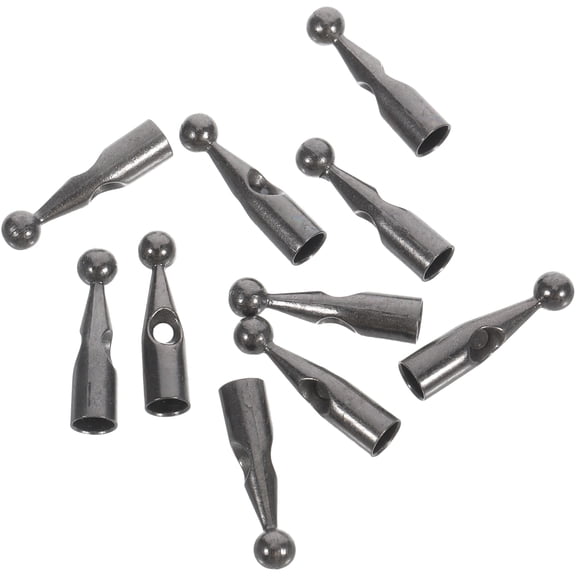 Topbathy 10Pcs Sturdy Black Umbrella Tail Beads Replacement Repair Parts for Rain and Folding Umbrellas