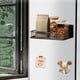 thumbnail image 4 of Organizador de cesta magnética para frigorífico – Estantería de almacenamiento de acero negra, fuerte adhesión, barandillas elevadas, ahorro de espacio para la colada, cocina, oficina, armario, 4 of 6