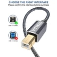 thumbnail image 2 of Cable de impresora AkoADA USB 2.0 tipo A macho a B macho, 6 m, 2 of 7