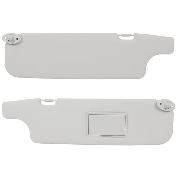 Left & Right side Car Sun Visor Replacement - 1990-2004 for Toyota Land Cruiser Gray Sunshade OE 74320-60300-A0 74310-90K11-08 Without Sunroof, with Mirror, Without Light