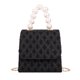 thumbnail image 2 of Bsvklp Bolsos De Hombro De Color Puro De Encaje Retro Bolso Bandolera Con Cadena De Perlas Para Mujer (Negro) Bsvklp Para estrenar, 2 of 8