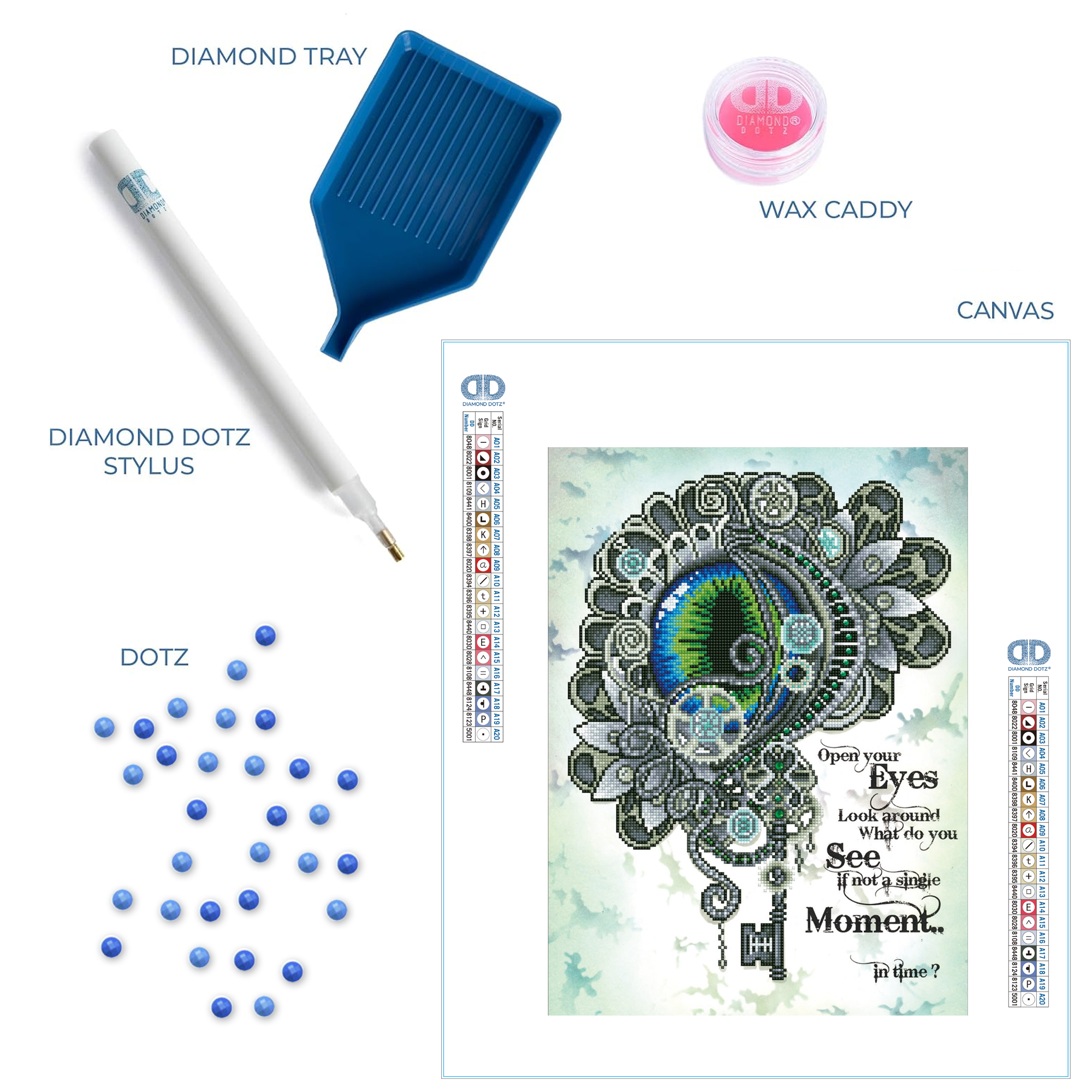 Diamond Dotz Eye 381 Inspirational Diamond Painting Kits for Adults - Diamond Art Kits a Relaxing Creative Craft Kit with Dotz Gems 22.4"x16.5"