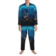 thumbnail image 3 of Fotbe Planet Earth Pijama de Hombre con Estampado de Manga Larga, Conjunto de 2 Piezas, Ropa de Dormir Suave y Cómoda con Bolsillos-XX-Large, 3 of 7