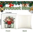 thumbnail image 2 of 4pcs Christmas Pillow Covers 18 x 18 Inch Xmas Winter Pillow Cushion Cases for Christmas Holiday Home Decorations Throw Outdoor Seasonal Pillow Covers for Couch Sofa Farmhouse, 2 of 6