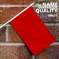 thumbnail image 2 of Anley Red Mini Flag 12 Pack - Hand Held Small Miniature Solid Red Blank Flags on Stick - 5x8 Inch with Solid Pole & Spear Top, 2 of 7