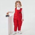 thumbnail image 5 of HCNTES Kids Insulated Snowsuit Bib Overalls with Adjustable Straps Comfortable Winter Ski Wear for Boys Girls(Red,3-6 Months), 5 of 6