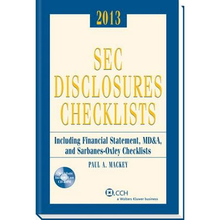Sec Disclosures Checklists 2013 Edition W Cd Rom